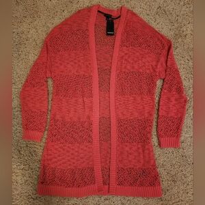 Torrid NWT Coral Sweater Duster Tunic Length Knit Crochet Style Lightweight